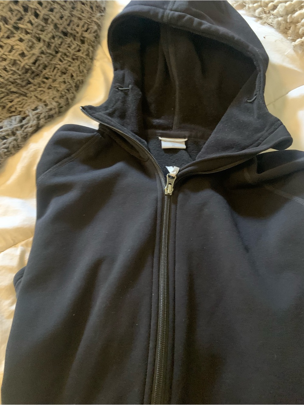 Men's Black Lightweight Hooded Zip Jacket - Picture 5 of 8
